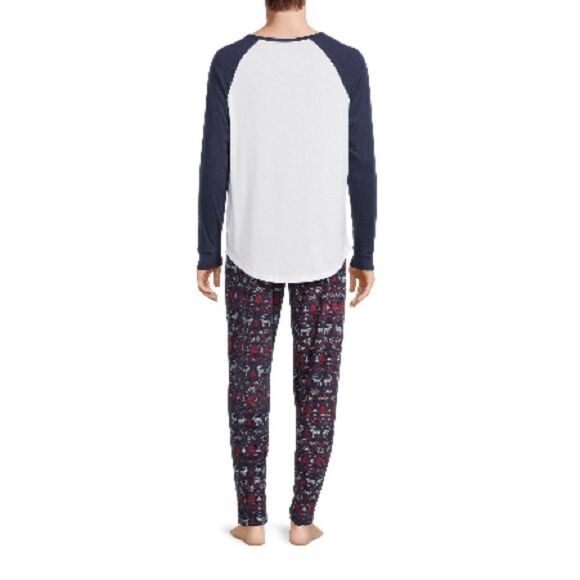 Mens Long Sleeve Sleep Pajama Lounge 2-Piece Set 2-Pack Size L - Picture 5 of 9